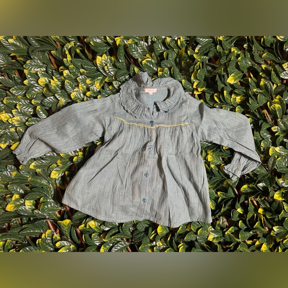 Target Other - Marlot Girl’s Gray Button-Up Dress Size 4 years